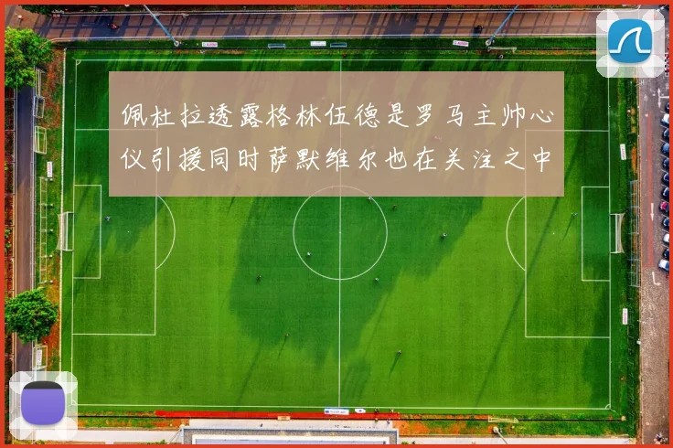 佩杜拉透露格林伍德是罗马主帅心仪引援同时萨默维尔也在关注之中